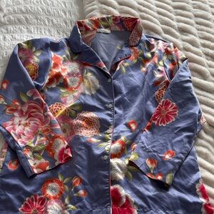 Natori Floral Button-Up Pajama Set